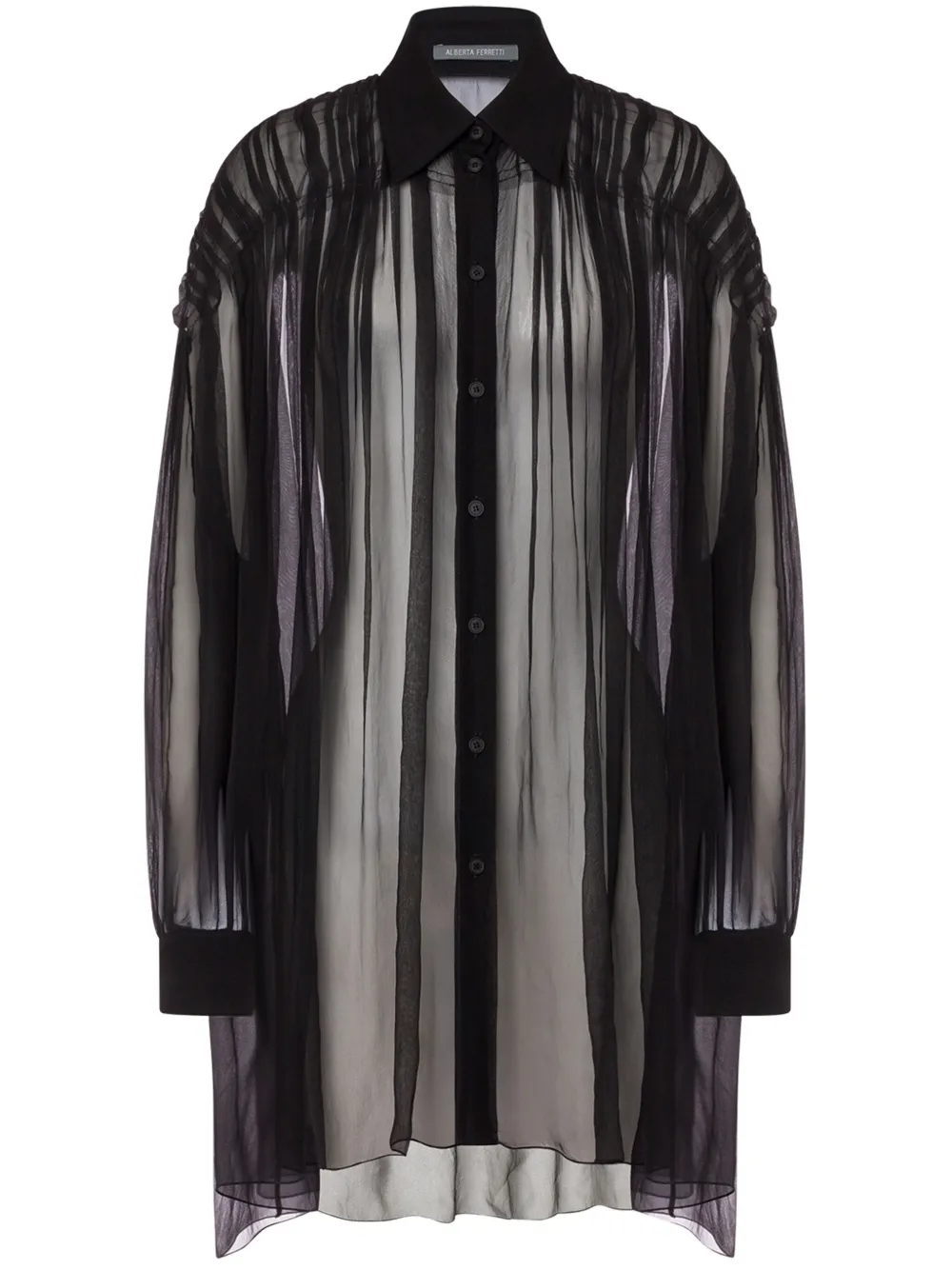 Alberta Ferretti camisa traslúcida | negro | Image 1