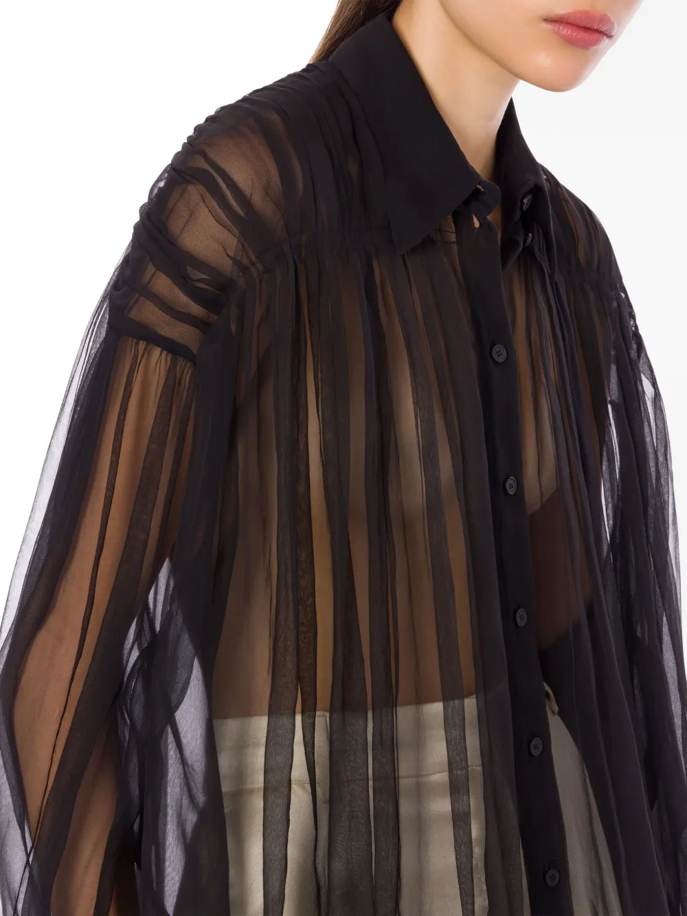 semi-sheer shirt