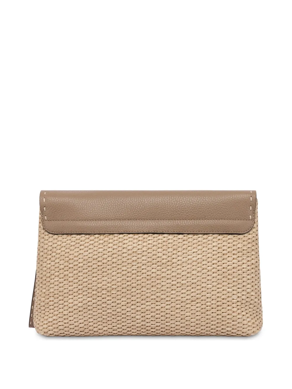 Alberta Ferretti Geweven clutch Beige