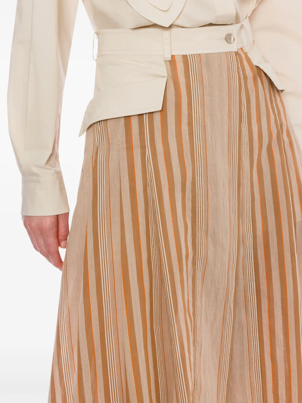 Alberta Ferretti Maxi-plooirok Bruin