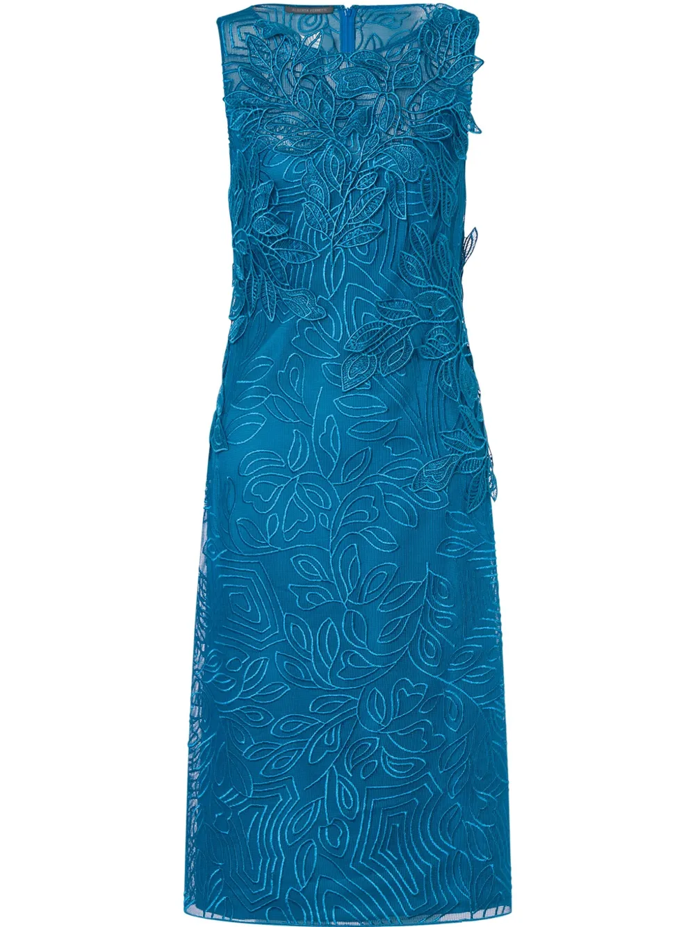 Alberta Ferretti Broderie anglaise midi-jurk Blauw