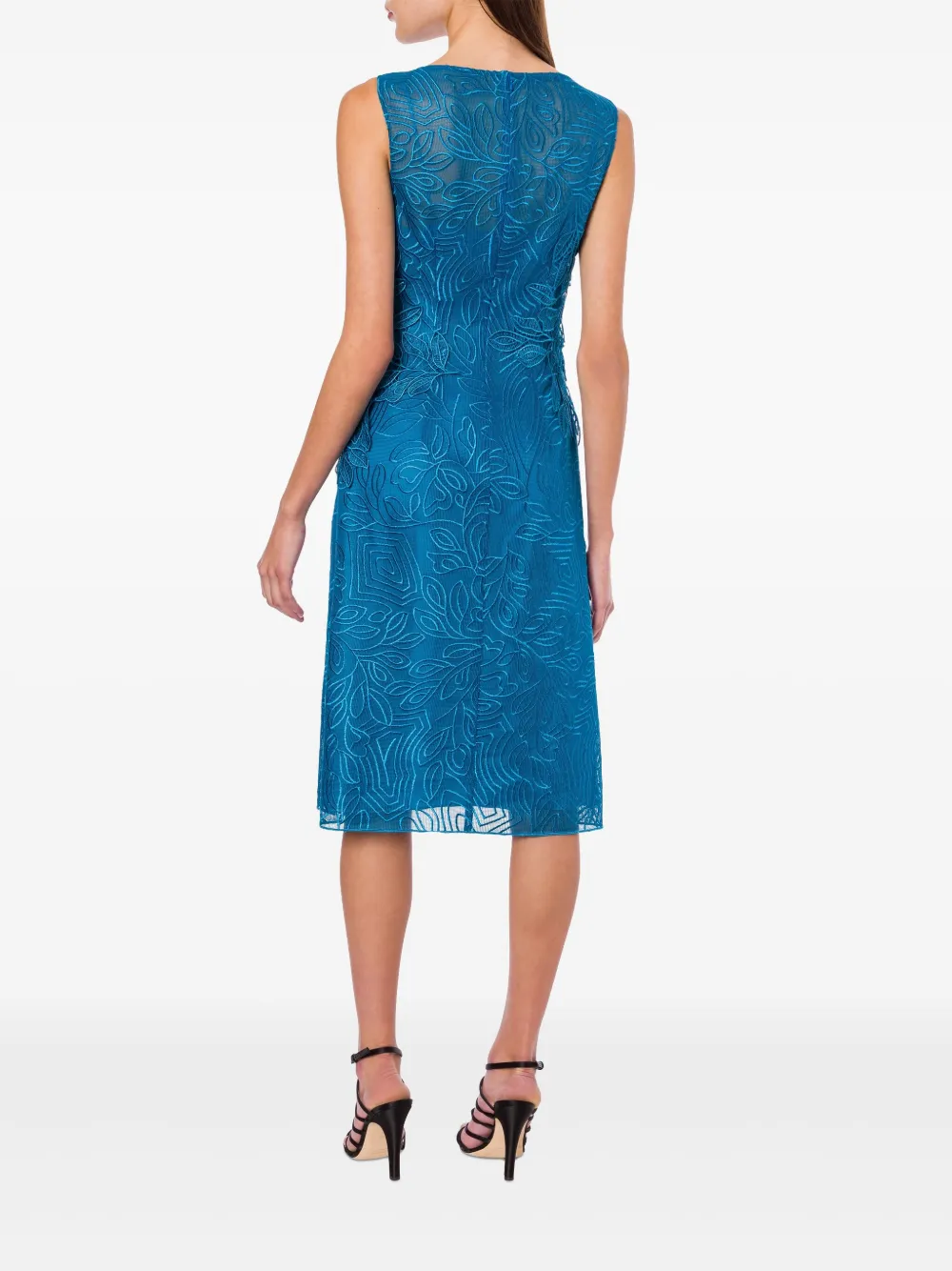 Alberta Ferretti Broderie anglaise midi-jurk Blauw
