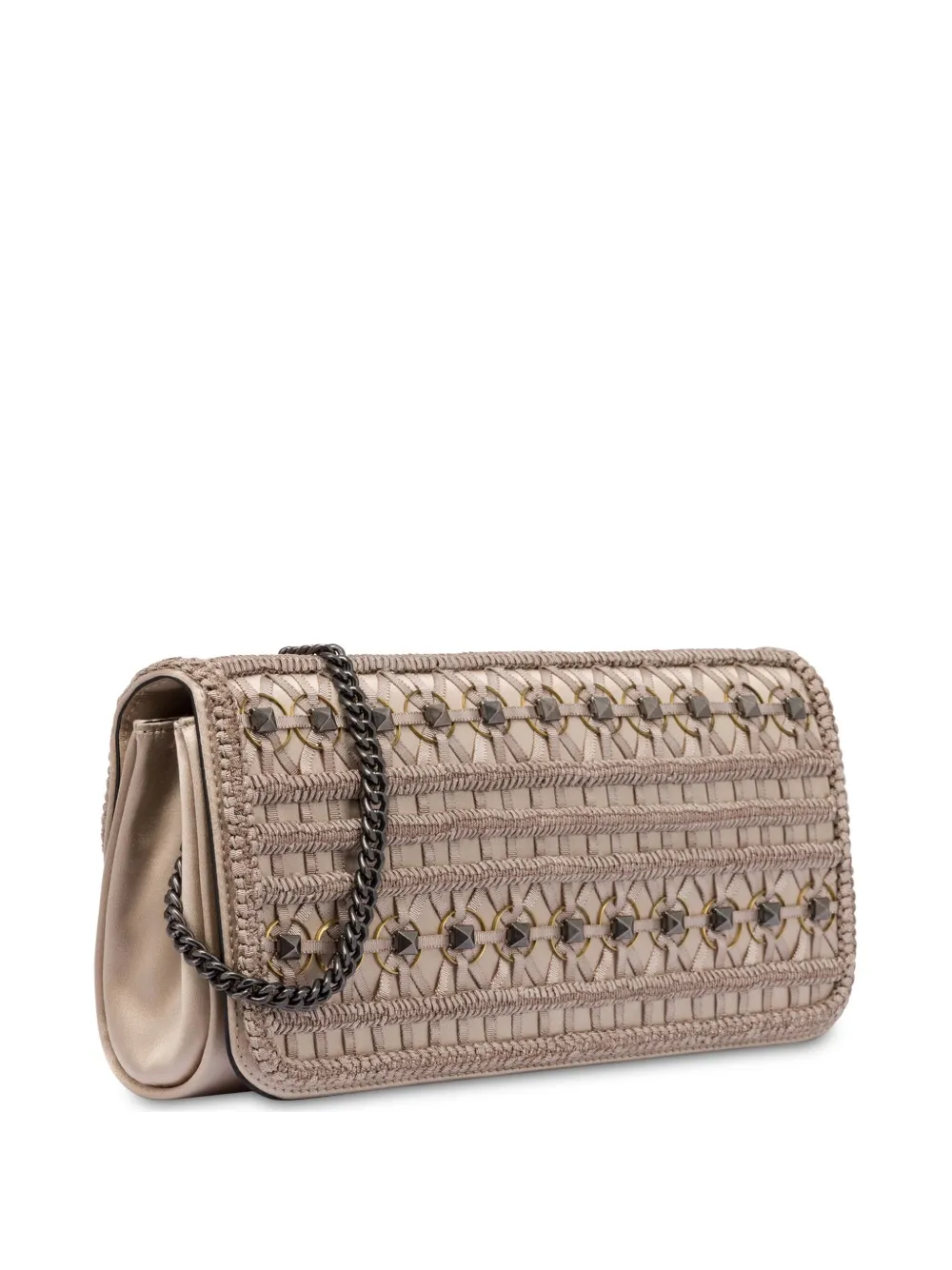 Alberta Ferretti Clutch verfraaid met studs Beige