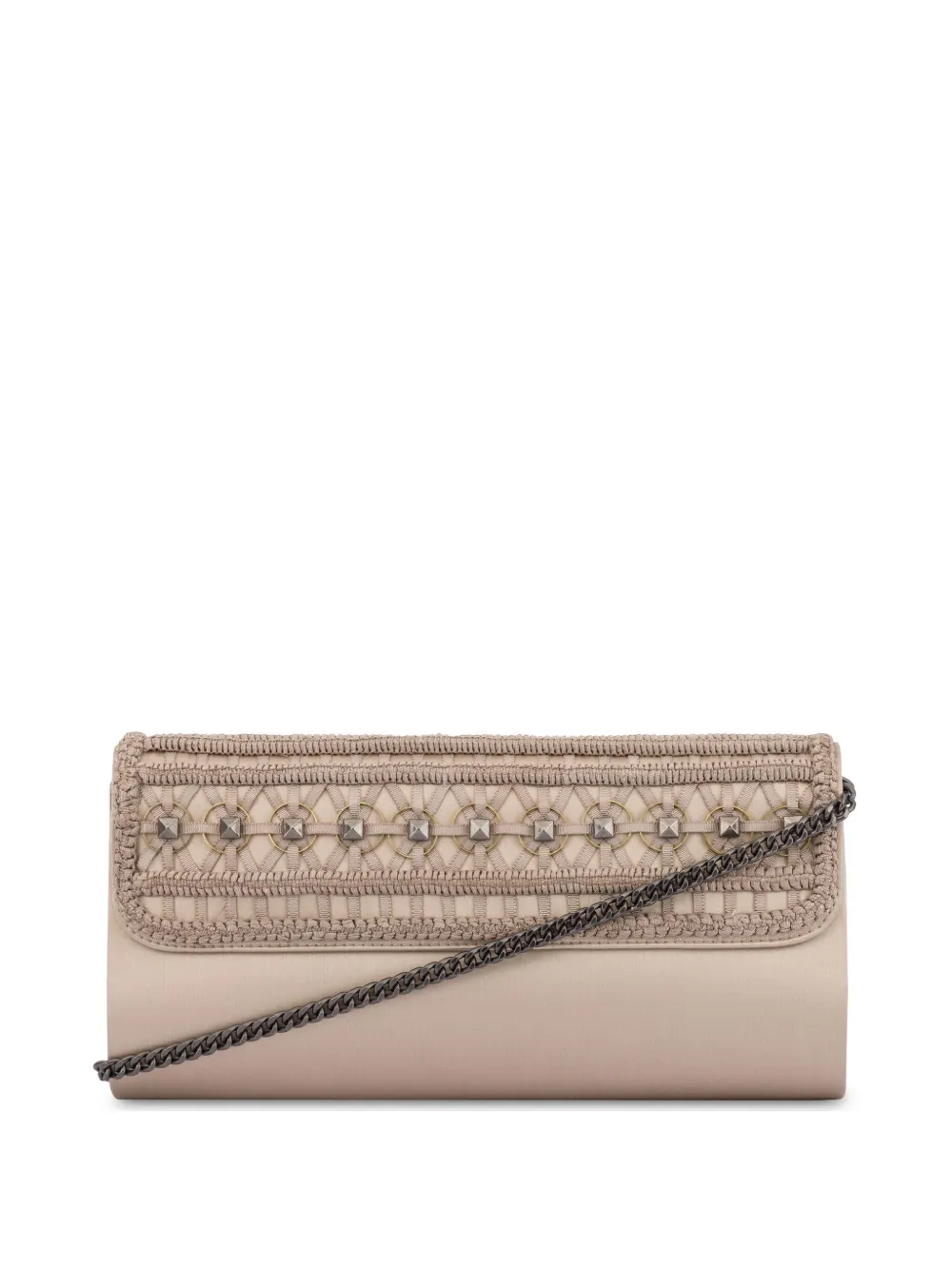 Alberta Ferretti Clutch verfraaid met studs Beige