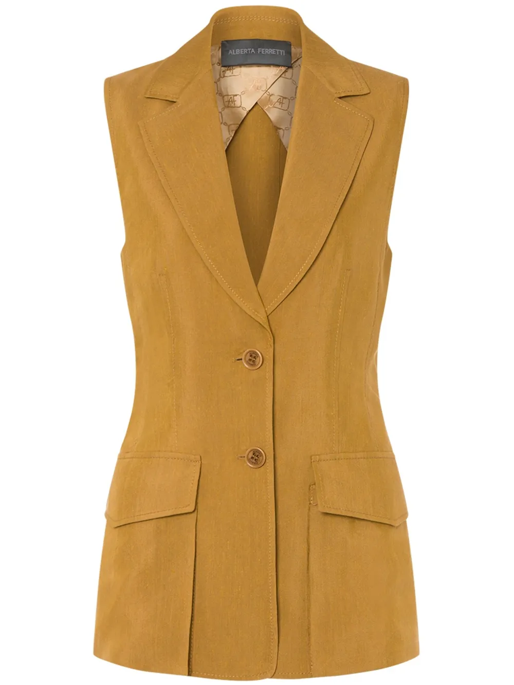 Alberta Ferretti chaleco con botones | marrón | Image 1
