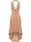 Alberta Ferretti striped midi dress - Neutrals