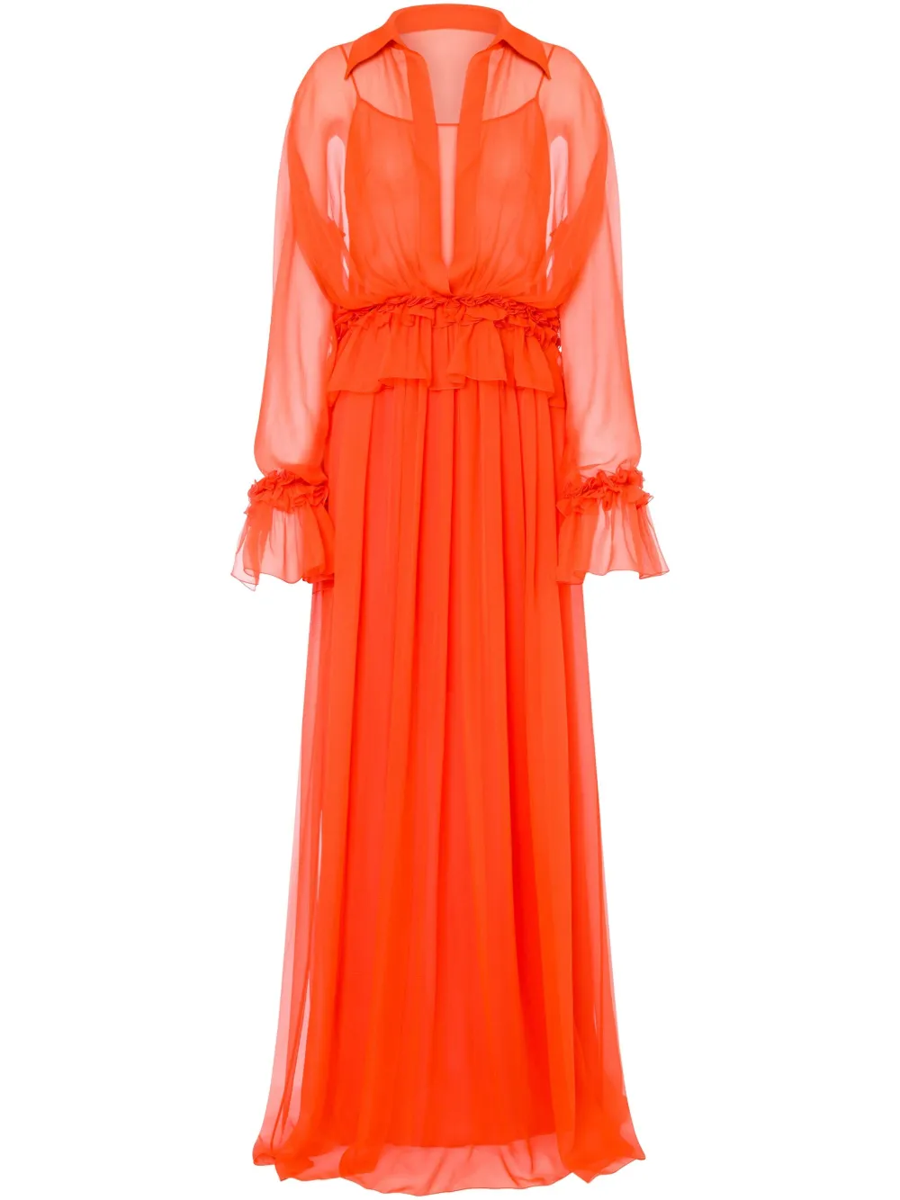 Alberta Ferretti ruffle-detailed maxi dress | Red | Image 1