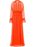 Alberta Ferretti ruffle-detailed maxi dress - Red