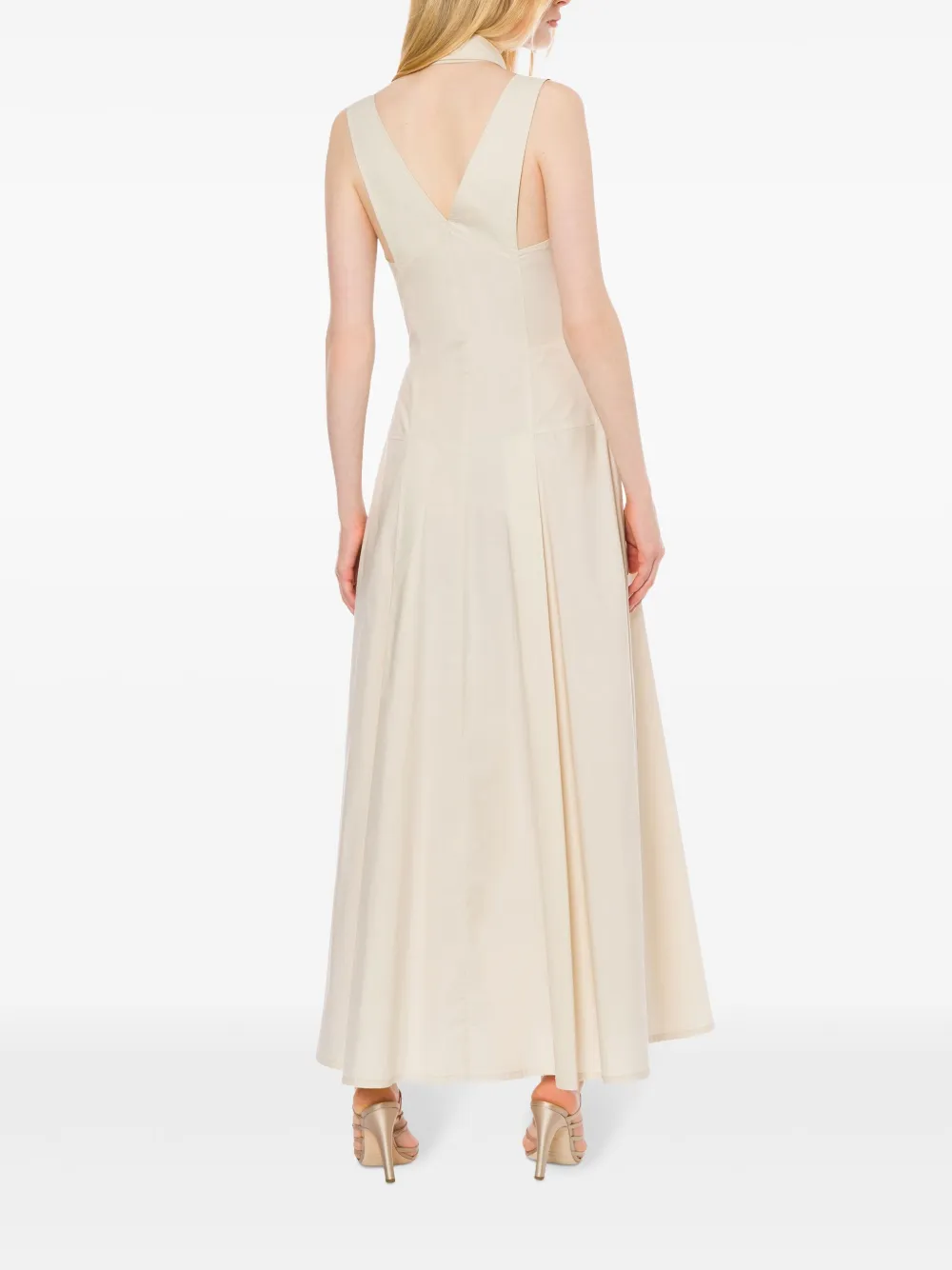 Alberta Ferretti Maxi-jurk met ceintuur Beige