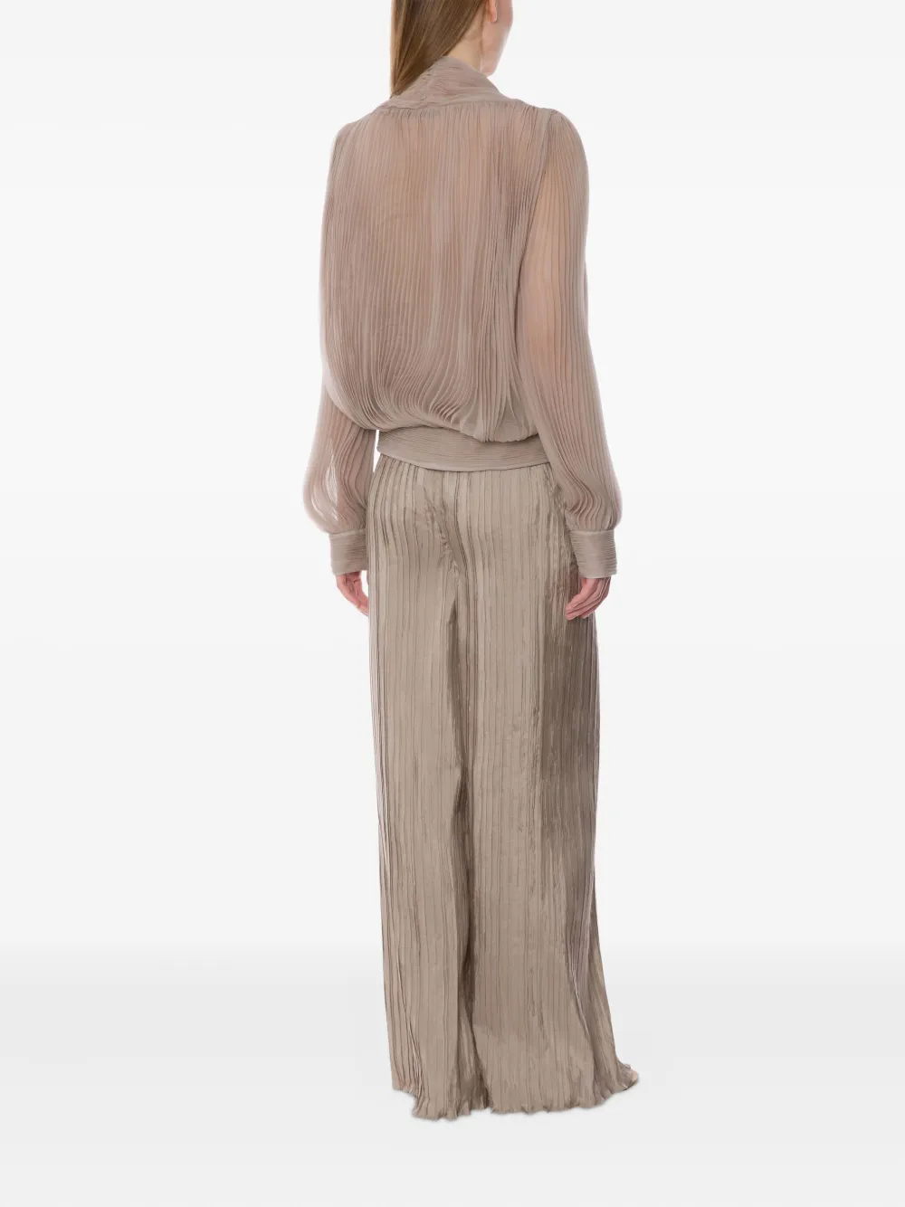 Alberta Ferretti Zijden jack Beige