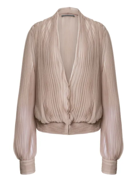 Alberta Ferretti chamarra de seda