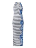 Alberta Ferretti striped dress - Black