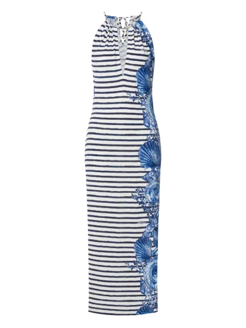 Alberta Ferretti فستان مخطط