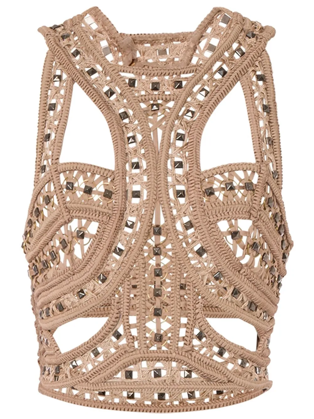 Alberta Ferretti woven tank top | Neutrals | Image 1