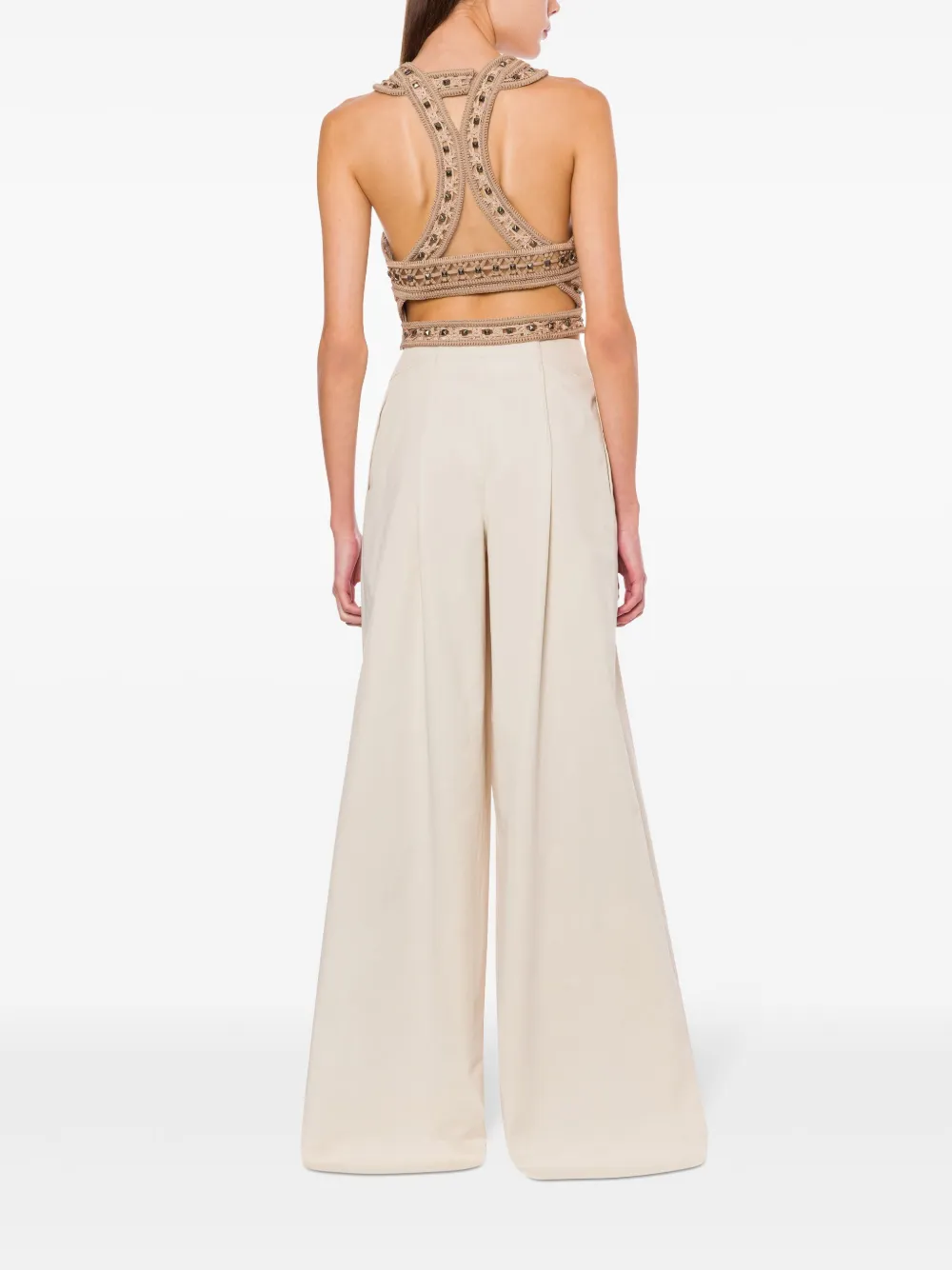 Alberta Ferretti Geweven tanktop Beige