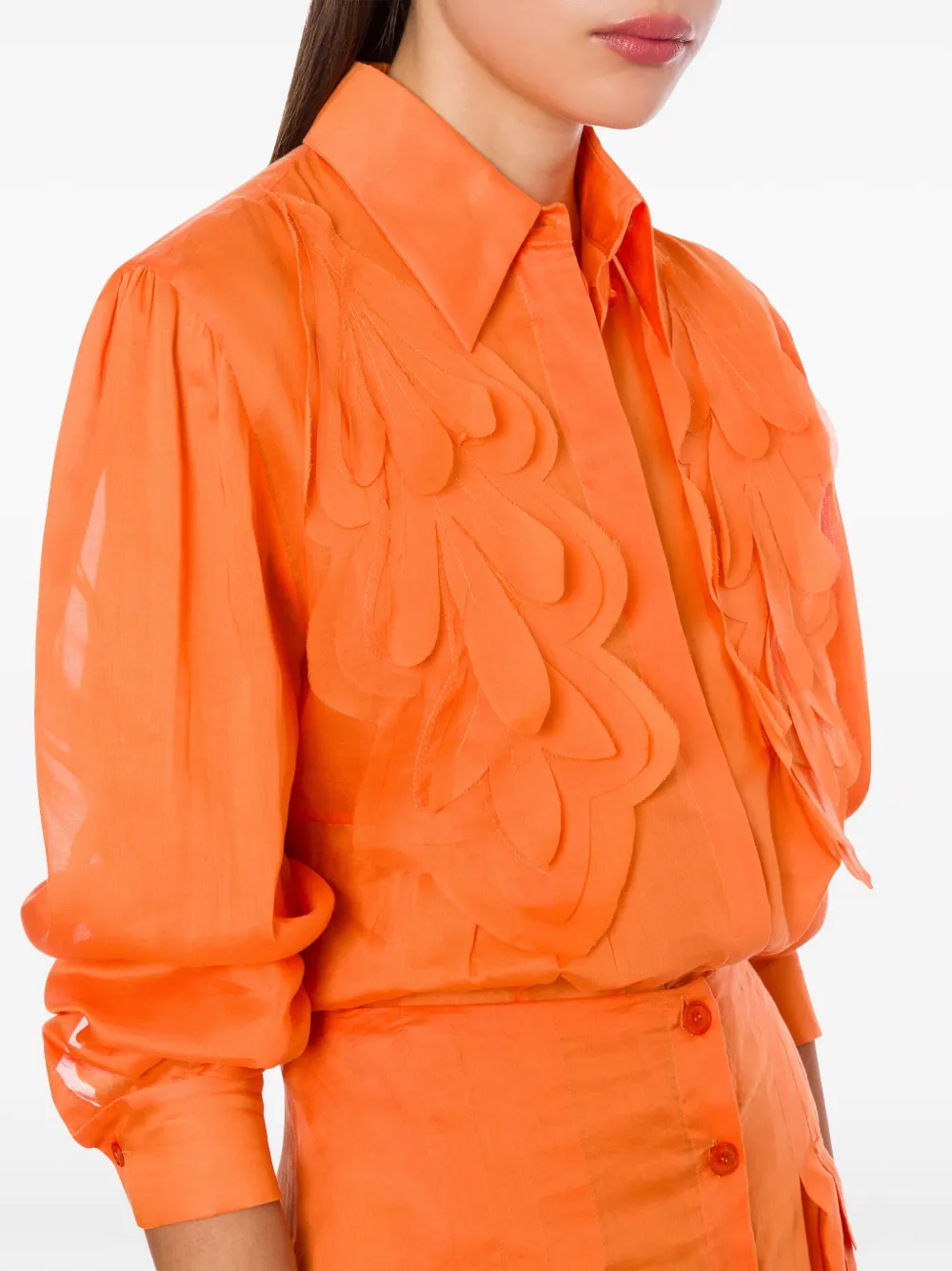 Alberta Ferretti Katoenen shirt Oranje