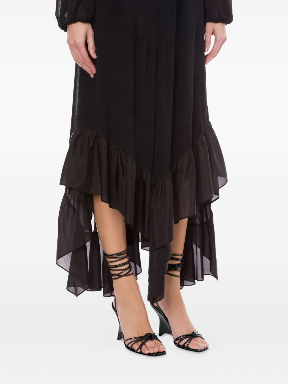 Philosophy Di Lorenzo Serafini Maxi-jurk met ruches Zwart
