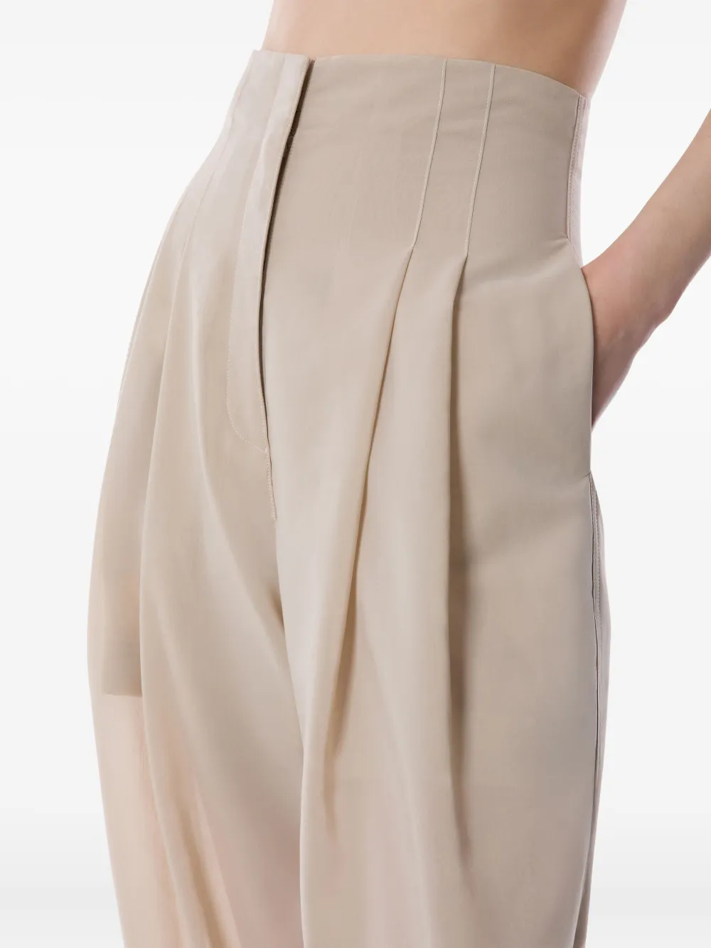 Philosophy Di Lorenzo Serafini Carrot broek met stiksel Beige