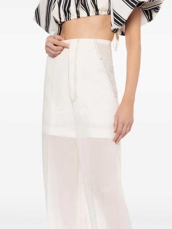 パンツ Philosophy Di Lorenzo Serafini Wide-Leg Cotton Blend Pleated Philosophy Di Lorenzo Serafini Wide-Leg Cotton Blend Pleated