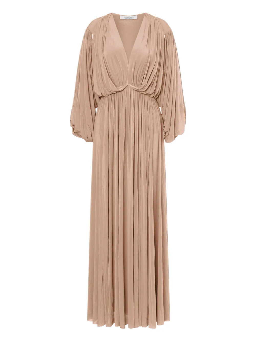 Philosophy Di Lorenzo Serafini Jurk met V-hals Beige