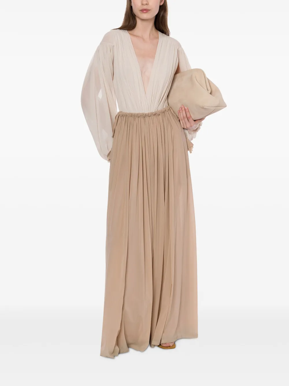 Philosophy Di Lorenzo Serafini Maxi-rok met trekkoord - Beige