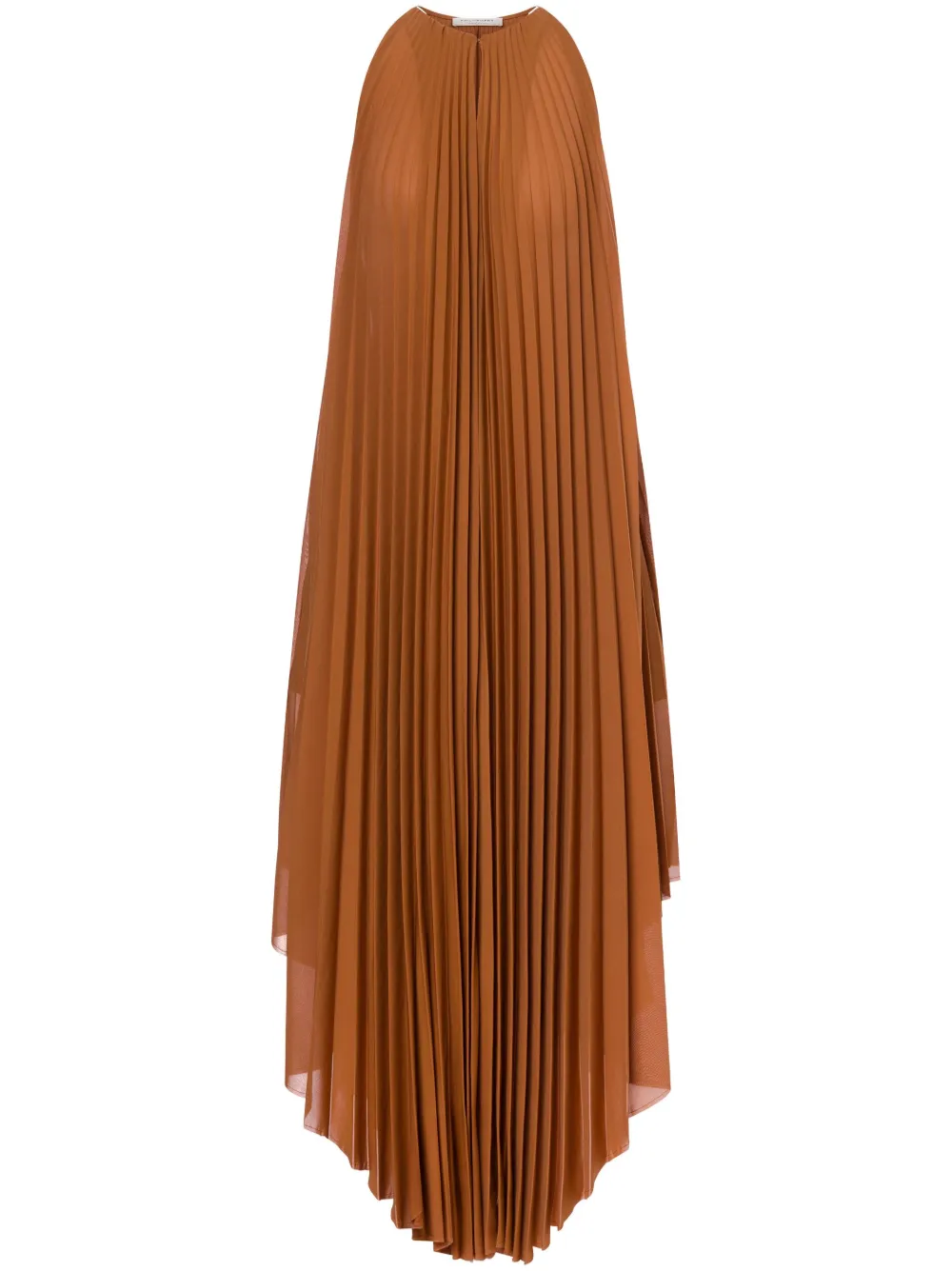 pleated sleeveless dress