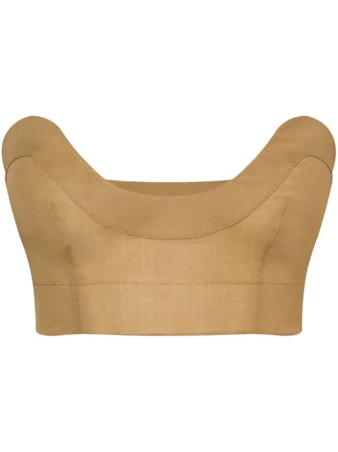 Philosophy Di Lorenzo Serafini plunging U-neck crop top