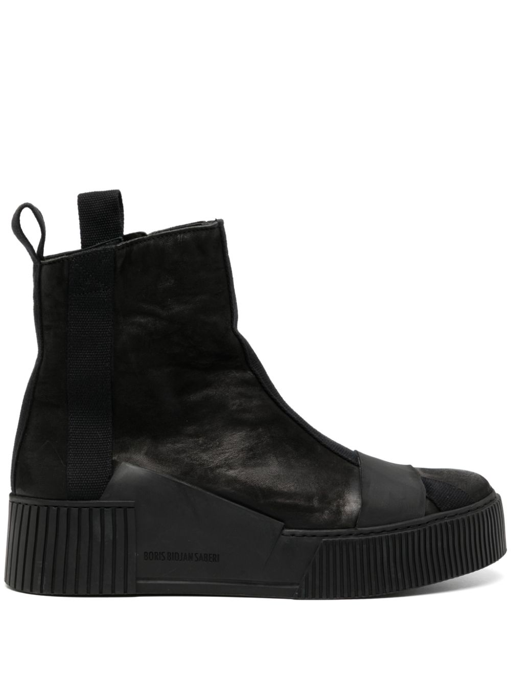 Boris Bidjan Saberi Bamba leather boots Black