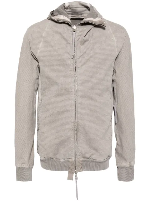 Boris Bidjan Saberi asymmetric cotton hooded jacket
