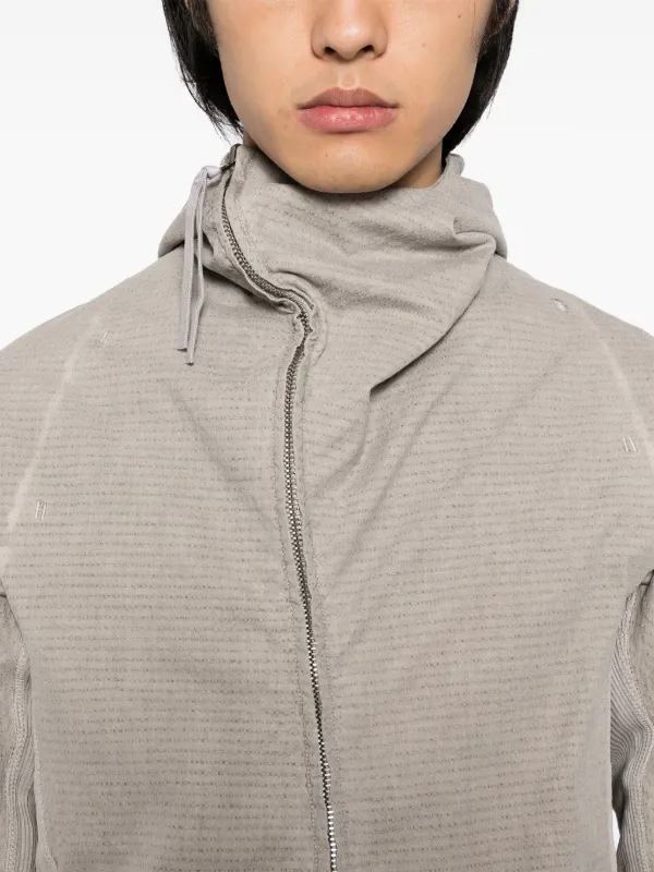 Boris Bidjan Saberi アシンメトリー フーデッドジャケット | グレー