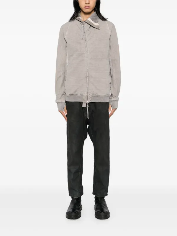 Boris Bidjan Saberi アシンメトリー フーデッドジャケット | グレー Boris Bidjan Saberi アシンメトリー フーデッドジャケット | グレー