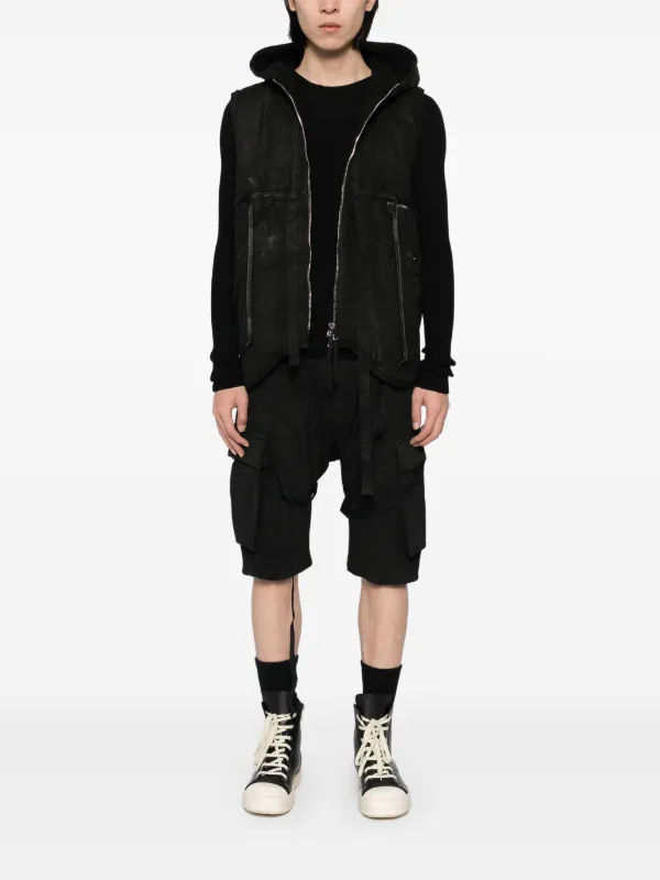 Boris Bidjan Saberi フーデッド パデッドベスト | ブラック