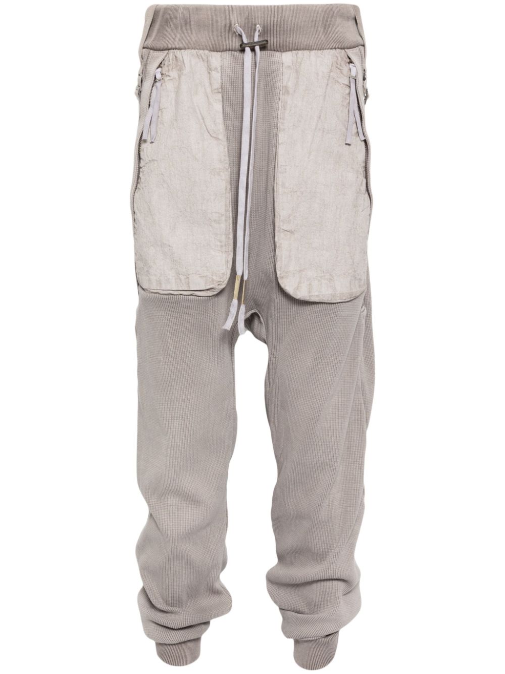 drawstring drop-crotch trousers