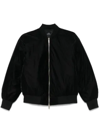 Armani Exchange Jaqueta Com Efeito Aveludado | Preto | FARFETCH BR
