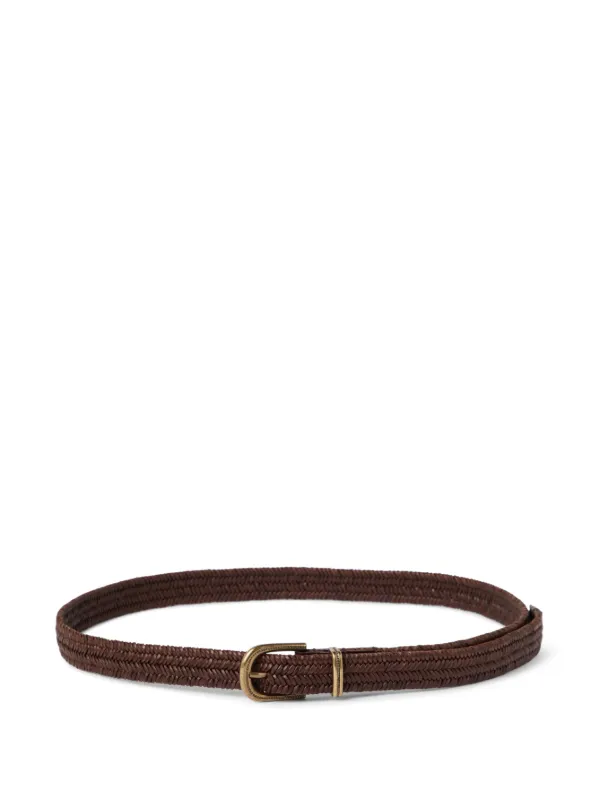 Brunello Cucinelli Leather Belt in Brown