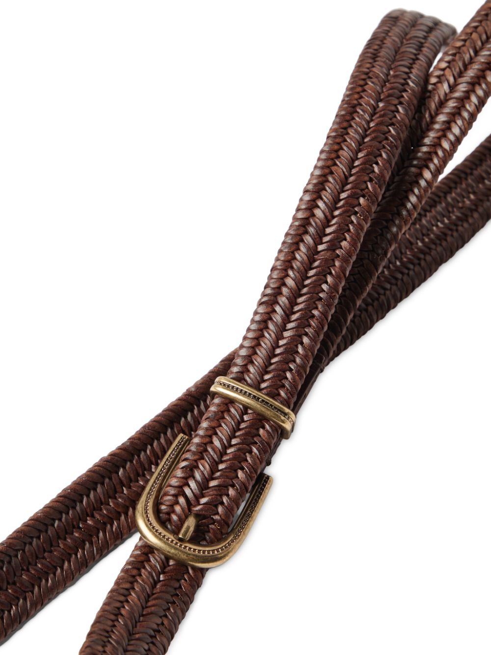 Brunello Cucinelli leather belt - Bruin