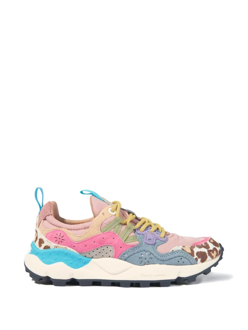 FLOWER MOUNTAIN KIDS Sneakers met luipaardprint en vlakken Roze