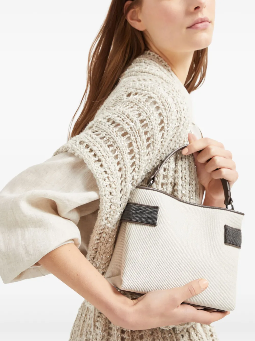 Brunello Cucinelli Monili crossbodytas Beige