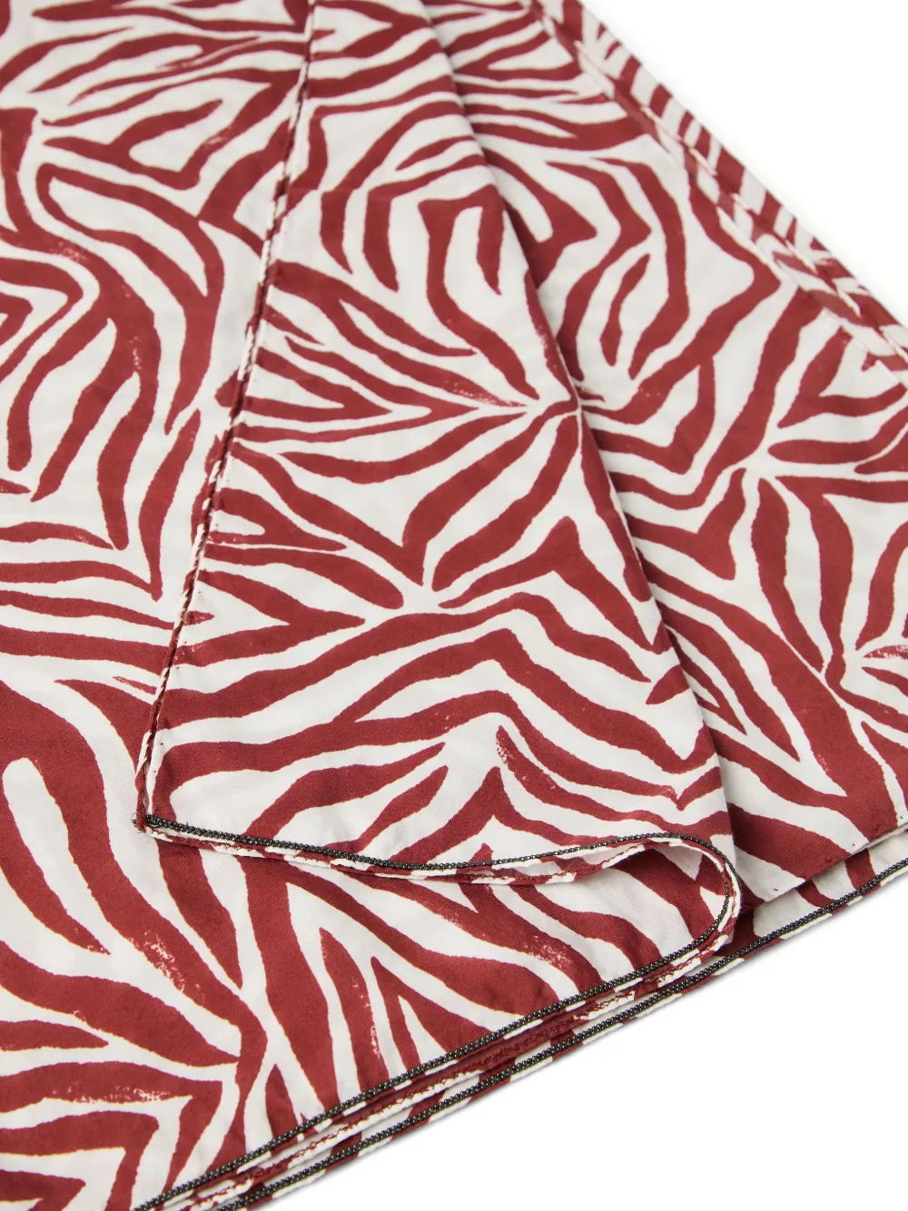 Brunello Cucinelli Wikkelrok met print Rood