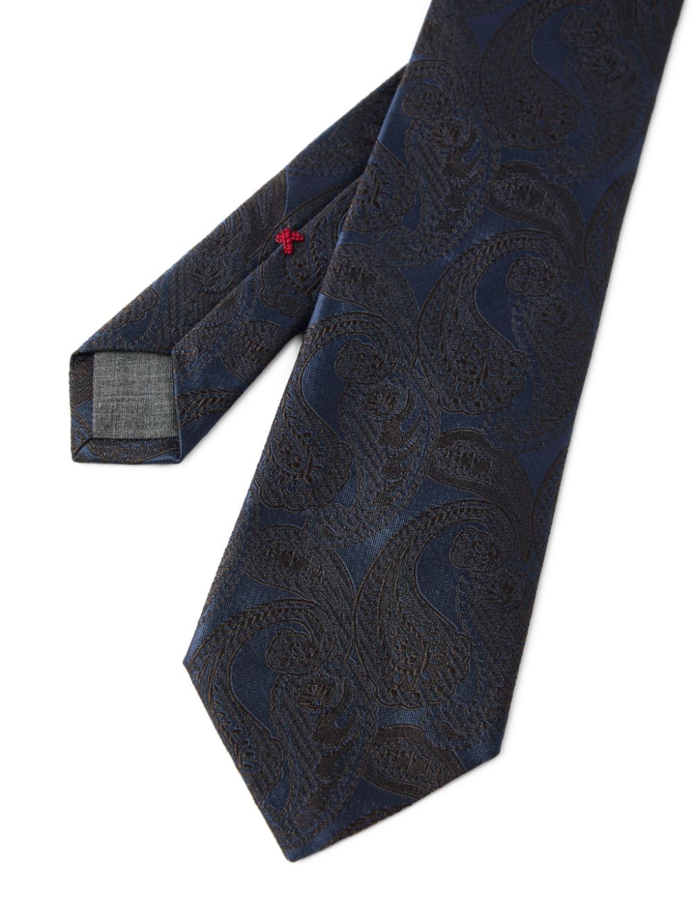 Brunello Cucinelli paisley-pattern necktie - Blue