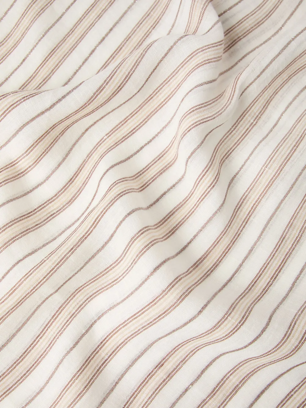Brunello Cucinelli Gestreepte sjaal Beige