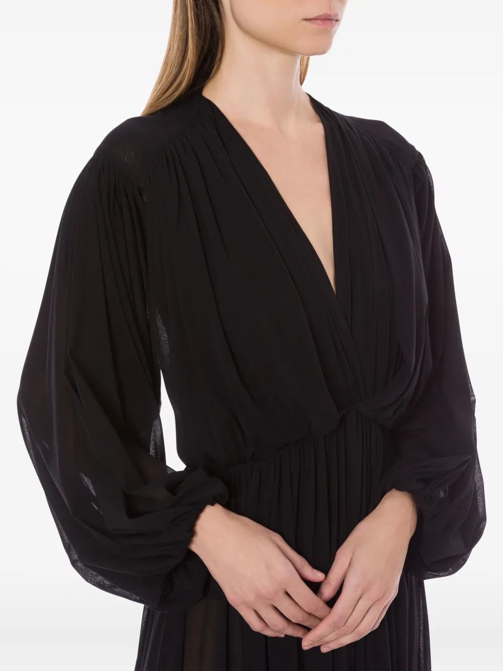 Philosophy Di Lorenzo Serafini Maxi-jurk met V-hals Zwart