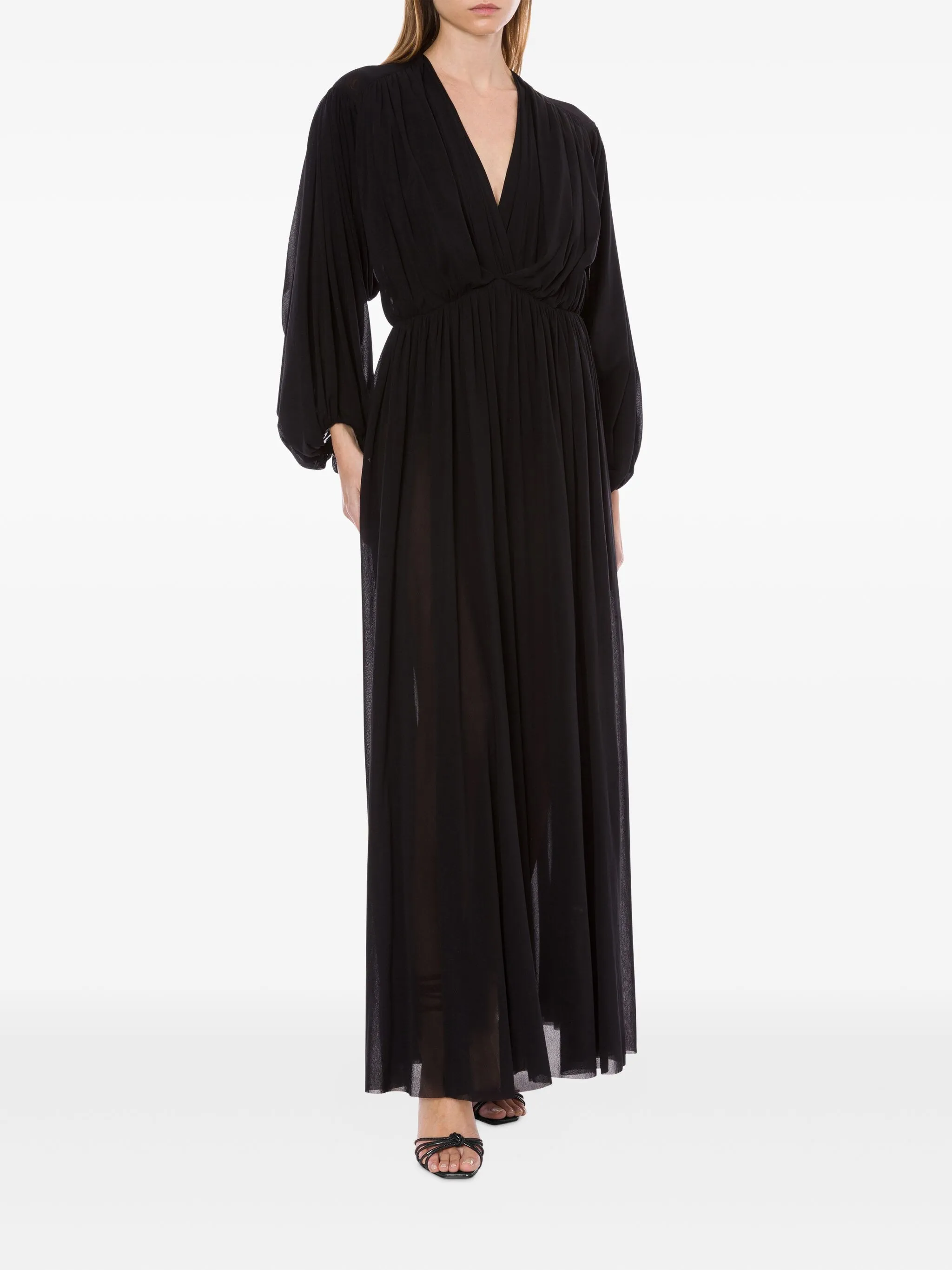 semi-sheer jacquard dress