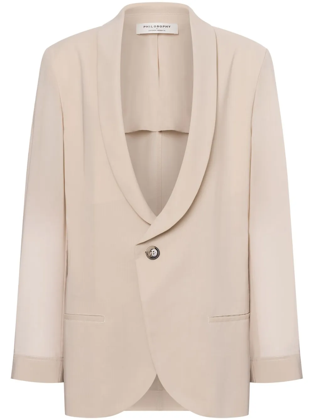 Philosophy Di Lorenzo Serafini Blazer met sjaalrevers Beige