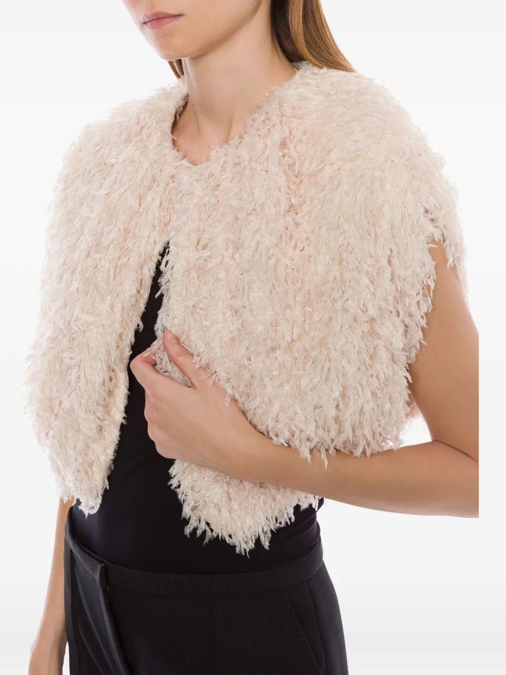 Philosophy Di Lorenzo Serafini fringed jacket Roze