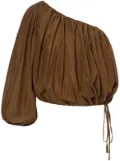 Philosophy Di Lorenzo Serafini one-shoulder blouse - Brown