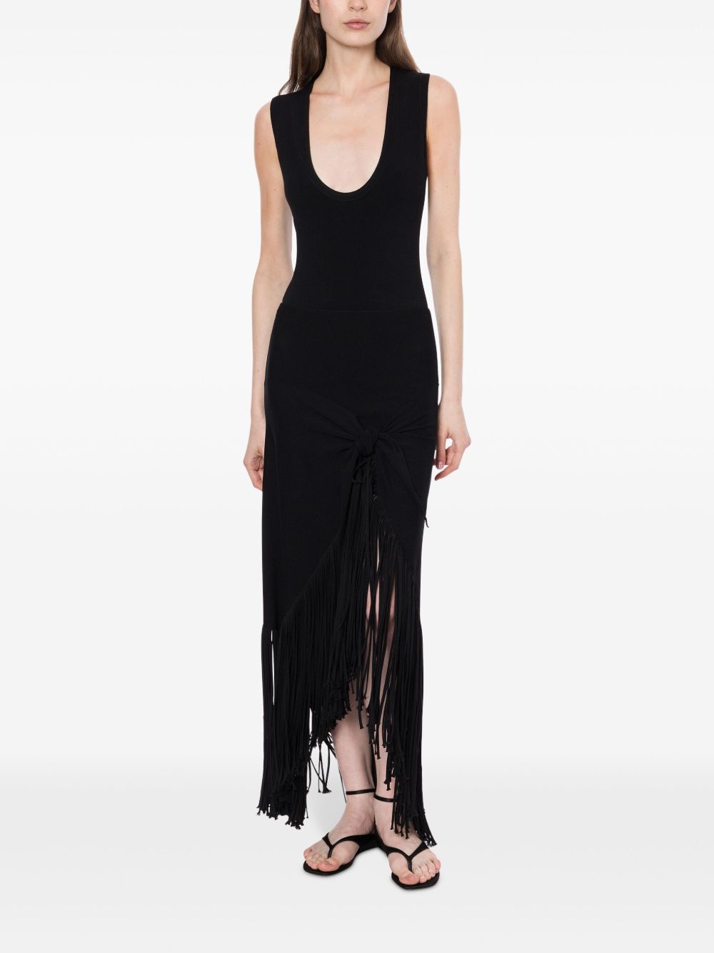 Philosophy Di Lorenzo Serafini Vest met U-hals - Zwart