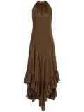 Philosophy Di Lorenzo Serafini silk halterneck dress - Brown