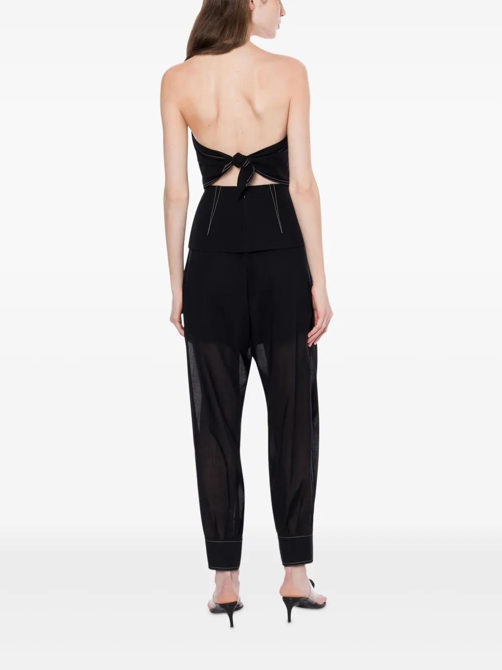 Shop Philosophy Di Lorenzo Serafini Contrast-stitching Top In 黑色