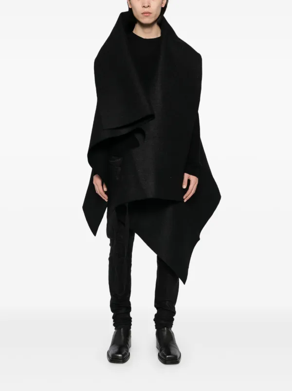 Boris Bidjan Saberi Wool Cape | Black | FARFETCH